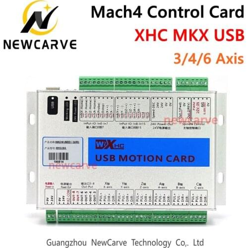 XHC Mach4 Newest Breakout Board 3 4 6 Axis USB Motion Control Card MKV-M4 2000KHz For CNC Router/ Cutting Machine NEWCARVE