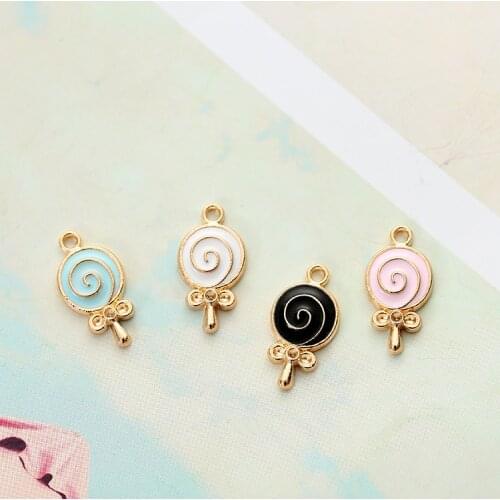 10pcs DIY Quality Fashion Charms Enamels Gift Alloy Lollipop Pendant Accessories Earring Bracelet Necklace Jewelry Accessories