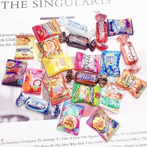 20PCS Cute Candy Resin Charms Mini kawaii Sweet Ice Cream Bread Food Charm For Jewelry Making DIY Resin Earring Accessories