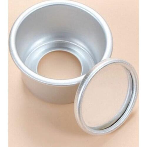 10PC Mini Cake Pudding Mould 2 Inch Aluminum Alloy Round Mould Removable Bottom Home Party DIY Kitchen Tool