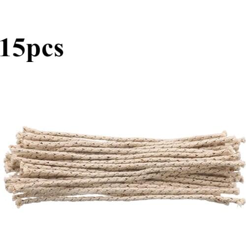 15pcs Lighter Copper Wire Cotton Core Wicks Replacement For Zippo Petrol Lighter Kerosene Oil Grind Wheel Lighter DIY Accessory
