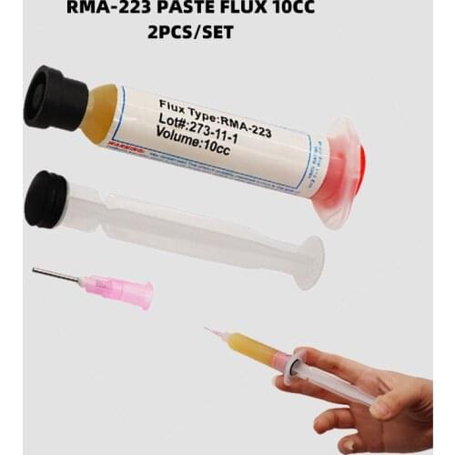 2pcs/lot Made in USA! 10cc NC-559-ASM Flux paste lead-free solder paste solder flux + 4pcs Needles