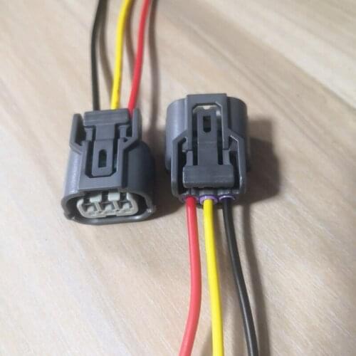 3 Pin Female Headlight Plug Daytime Running Lamp Connector Wire Harness Pigtail 6189-0968 For Honda Accord Fit Odyssey Civic CRV