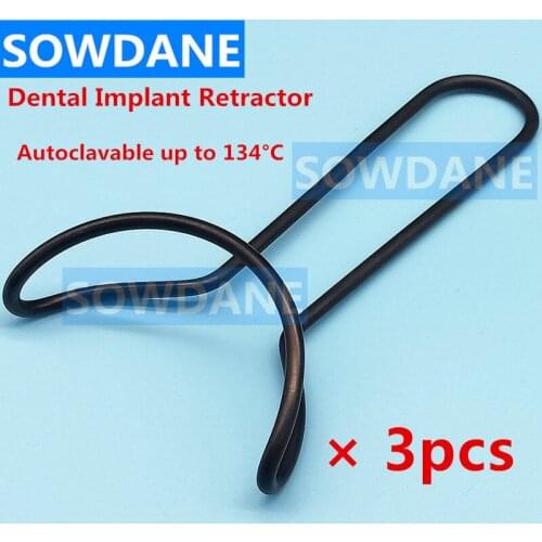 3 pcs Dental Implant Vestibulum Retractor Large Mouth Gag Opener Teeth Retractor Dentist Surgical Instrument Tool Black Type