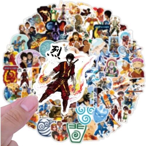 50/100PCS Cartoon Anime Avatar The Last Airbender Stickers for Children Pegatina DIY Stationery Skateboard Laptop Guitar Sticker