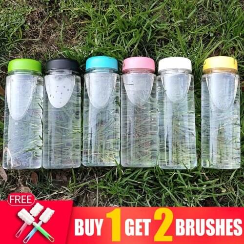 500ml My Brief Plastic Lemon Kids Water Bottle For Outdoor Sport Run Camp Hiking Travel Climb Transparent Leakproof Jug Bottles