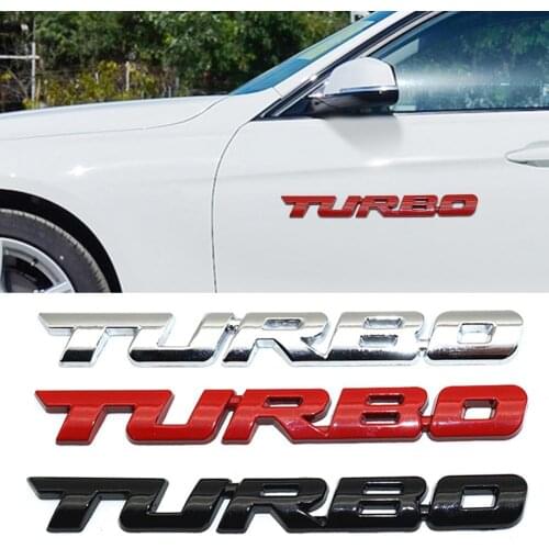 60% Dropshipping!!TURBO Letter Metal Car Badge Sticker Adhesive Auto Decal Emblem Styling Decor