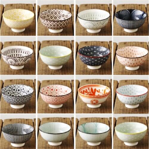 8-inch Japanese Bowl Ceramic Noodle Bowl Stripe Large Soup Bowl Restaurant Household Retro Bowl Dinnerware кухонная посуда