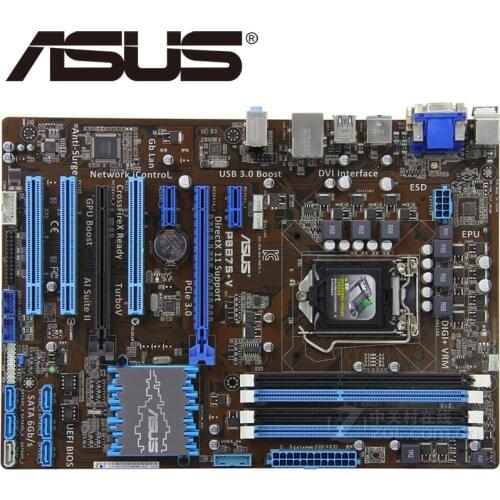 Asus P8B75-V Desktop Motherboard B75 Socket LGA 1155 i3 i5 i7 DDR3 32G uATX UEFI BIOS Original Used Mainboard On Sale