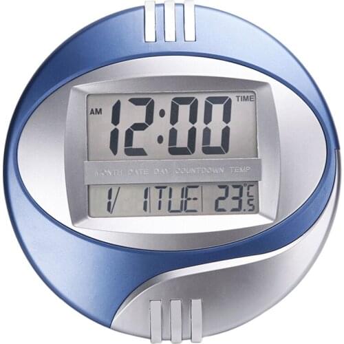 Temperature Display Digital Wall Electronic Clock LCD Moderne Calendar LED Bracket Watch Mute Of Home Office Decoration CNIM Hot