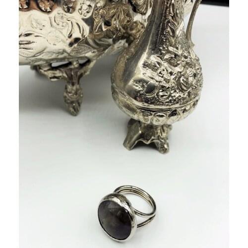 Dr Stone Harem Collection amethyst Stone handmade 925 sterling silver set AHL86