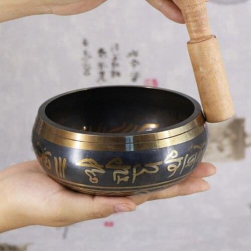 Yoga Instrument Singing Bowl Bell Meditation Tibetan Chakra Yoga Hand Bowl Buddhism Massage Meditation Percussion Instrument