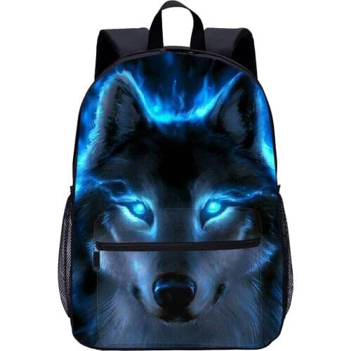 Cool Wolf Printing 3D School Bag Kids Student Schoolbag School Backpack Teenager Boys Girls Children Bookbags