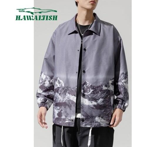 Hawaifish brand Jacket men spring and autumn new Korean version ins mens clothing fashion hot sale hip-hop jaqueta masculina