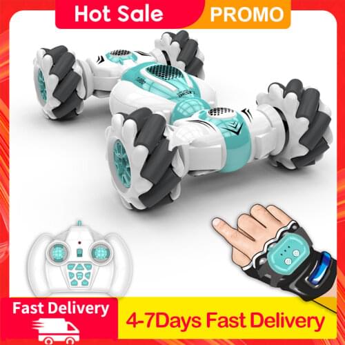 S-012 RC Stunt Car Remote Control Watch Gesture Sensor Electric Toy Cars 2.4GHz 4WD Rotation Gift for Kids Boys Birthday