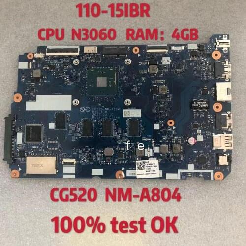 For lenovo 110-15IBR Laptop motherboard CG520 NM-A804 CPU N3060 4GB FRU:5B20L77435 100% test ok