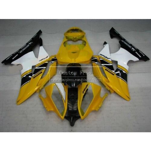 Injection mold new motorcycle fairing kit For YAMAHA YZF R6 2008 2009-2014 YZFR6 yellow white black 08- 13 14 fairings set JL71