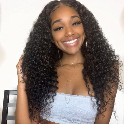 Curly Human Hair Wig 13x4 Lace Front Human Hair Wigs for Women PrePlucked Hairline Brazilian Water Wave Wig Transparent Lace Wig