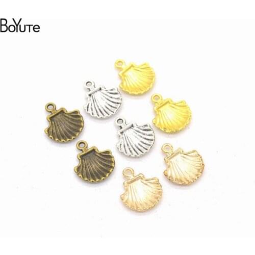 BoYuTe Charms (120 Pieces/Lot) Metal Alloy 18*15MM Shell Charms Pendant Vintage Diy Hand Made Jewelry Accessories