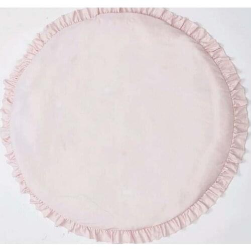 Drop Shipping 100cm Play Mat Baby Crawling Blanket Floor Carpet for Kids Room Mats Soft Round Cotton Children Newborn Girl Boy