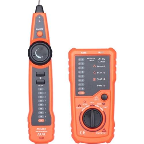 RJ11 RJ45 CAT5E 6 Wire Tester Tracker Multi-functional Handheld Line Finder Cable Testing Tool for Network Maintenance randomly