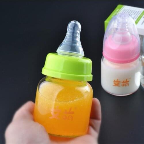 60ML 2OZ Infant Newborn Baby Glass Cup Toddler Juice Milk Cup Bottle Children Learn Drinking Bottle Infant Sippy Cup