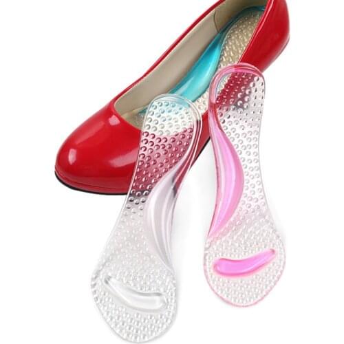 1Pair Flatfoot Orthopedic Silicone Gel Pads Massage Insole High Heel Anti Slip Arch Support Cushion Pain Relieve Feet Care Tool