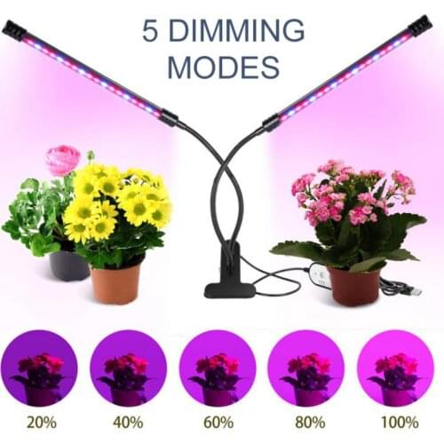 Led Grow Light USB Phyto Grow Tent Lamp Full Spectrum for Indoor Plants Seedlings Flower for Plants Seedlings Indoor Growth Lamp