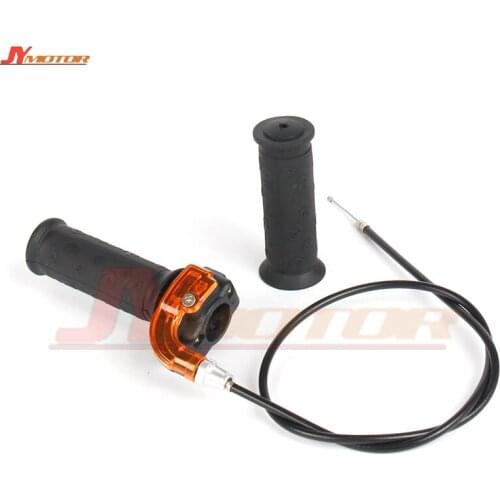 Twist Throttle Accelerator Grip + Cable For 47cc 49cc Mini Dirt Bike Quad Grips