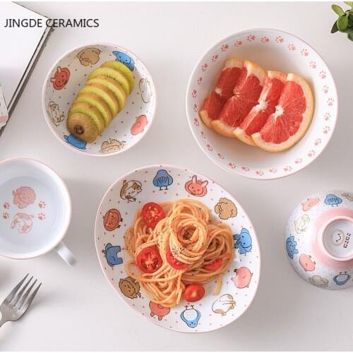 Creativity Ceramic Plate Dish Rice Soup Hand-Pulled Noodle Bowl Salad Cake Plates Sushi Dishes Serving Tray Kitchen Tableware