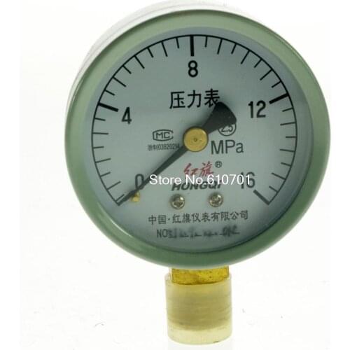 Water Oil Hydraulic Air Pressure Gauge Universal Gauge M14*1.5 0-16Mpa