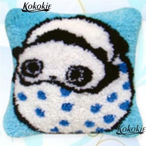 Latch Hook cross stitch fabric Embroidery Set Crocheting Rug Yarn Pillowcase cartoon Throw Pillow diy carpet needlework