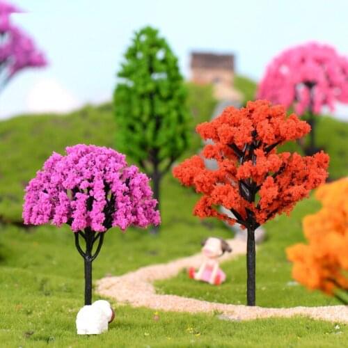 10PCS Artificial Fruit Tree Miniature Fairy Garden Home Houses Decoration Mini Craft Micro Landscaping Decor DIY Accessories