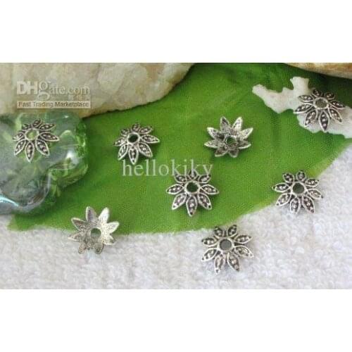 1800pcs Tibetan silver leaf beads caps A9260