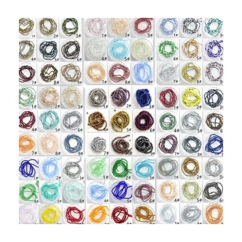 4mm 800pcs/lot white n535 multicolor Mixed black Austria Glass Faceted Rondelle Beads strand spacer bracelet DIY crystal