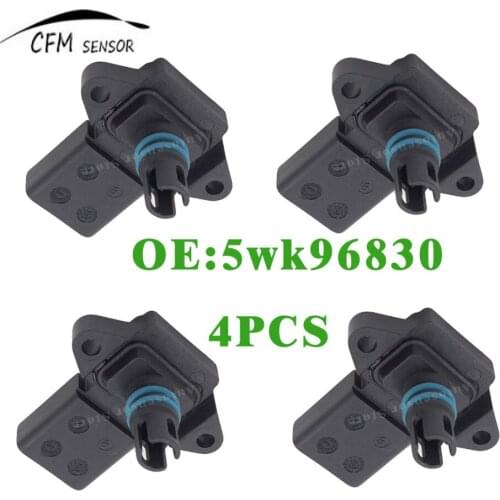 4pcs New Brand 5wk96830 MAP Mass Air Flow Pressure Sensor For BMW 3602035