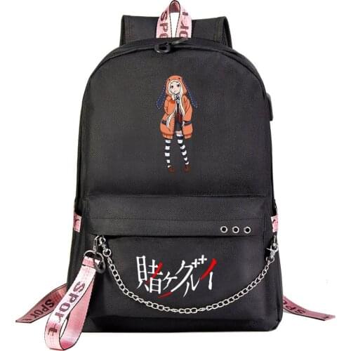 Anime Cartoon Yomoduki Runa Cosplay Backpack Fashion Kakegurui Compulsive Gambler Student School Bag Travel Laptop Bag