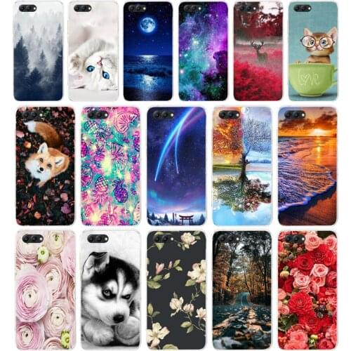 B silicone cover phone case for 5.84 inch huawei honor 10 case cover honor 9 10 soft tpu back cover full 360 protective bags