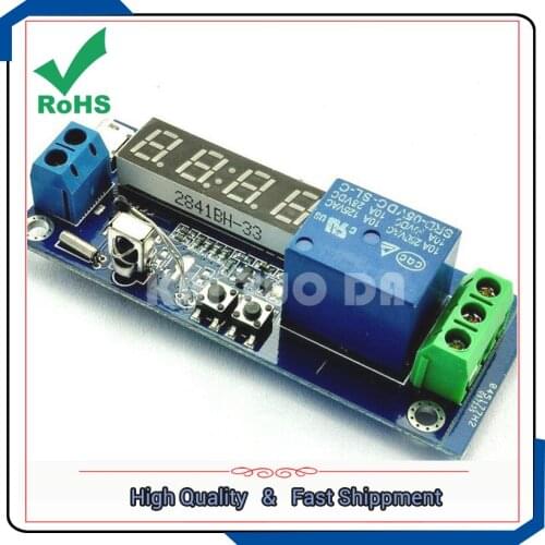 Digital clock temperature timer relay module / cycle delay / timing / self-locking switch controller