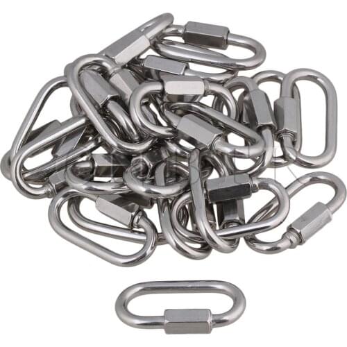CNBTR 25x Multifunctional Stainless Steel Quick Oval Screwlock Link Lock Carabiner M4