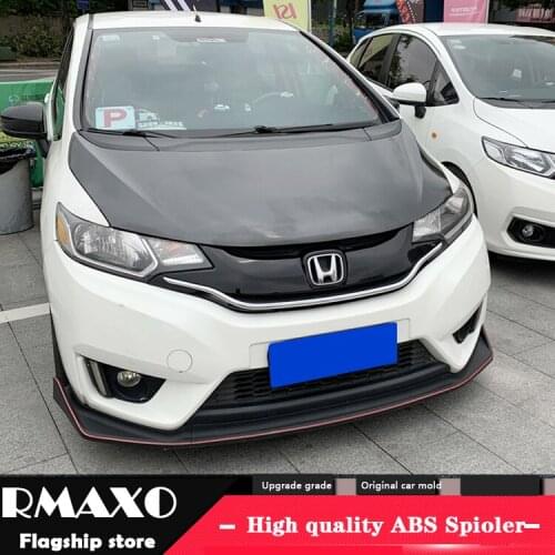 For Honda FIT JAZZ Body kit spoiler 2014-2017 For Honda FIT ABS Rear lip rear spoiler front Bumper Diffuser Bumpers Protector