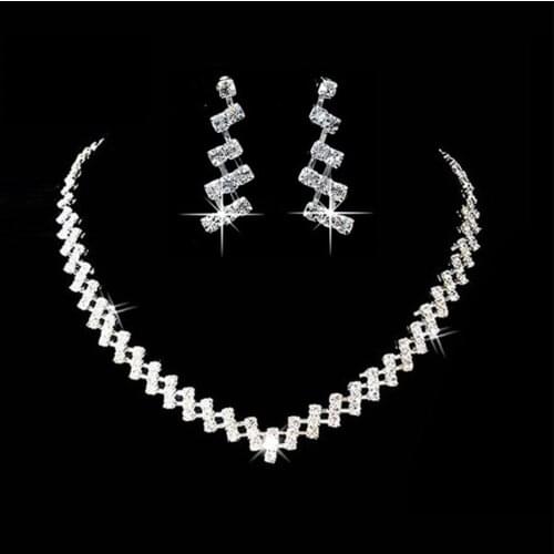 Crystal Jewelry Sets Wedding Jewelry Hot Selling Wedding Jewelry Sets Crystal Bridal Gifts Rhinestone Jewelry Sets Best Gift