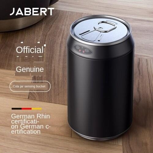 Creative intelligent induction trash can with lid large stainless steel automatic home living room cola can personality