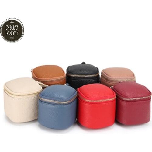 Genuine Cow Leather Small Hanbag Mini Bucket Purse Lady Clutch Shopping Purse Zipper Safe Side Bag sac a main femme bolsas