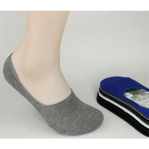 10 Pairs/Batch Fashion Men Casual Cotton Bamboo Fiber Invisible Boat Socks Wholesale