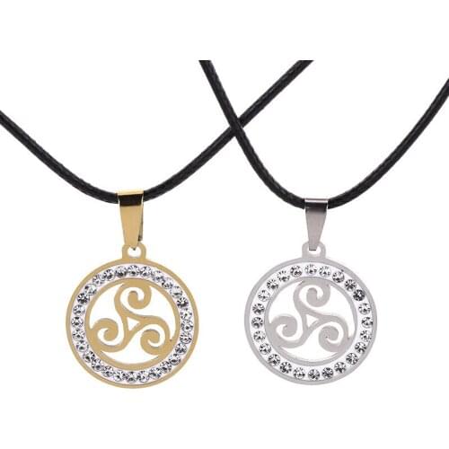 New Stainless Steel Round Necklace Crystal Rhinestone Beads Necklaces For Women Wedding Party Valentines Day Gifts