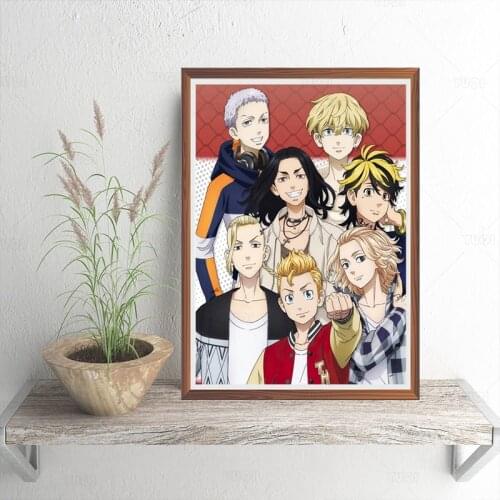 Tokyo Avengers Poster Retro Poster Anime Posters Wall Poster Canvas Painting Wall Art Picture Photos for Children Room Decor