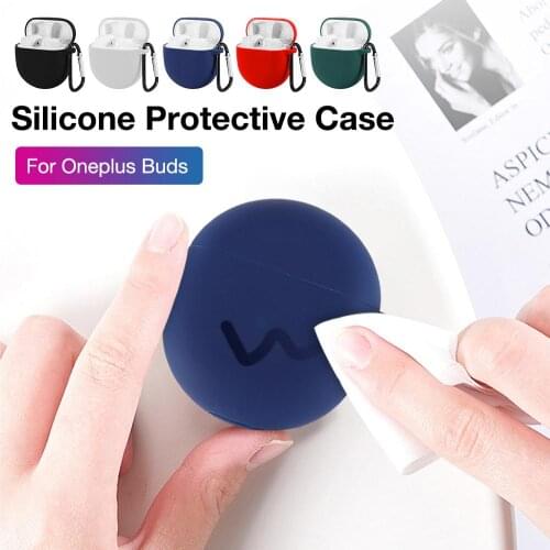 2020 NEW Silicone Case For Oneplus Buds Headphone Case Bluetooth Headphone Cover Headset Shockproof Case With Hook