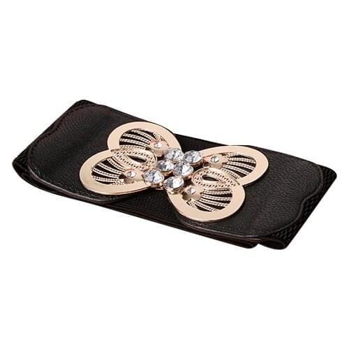 Wide Elastic Cummerbunds strap for Women fashion metal buckle ladies dress corset belt decorative waistband clothes accessories