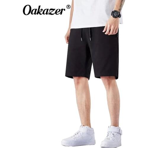 Oakazer Short Mens Jogging Casual Sweatpant Men Breathable Home Shorts Beach Solid Cotton Shorts Men Black Panties Size S-4XL